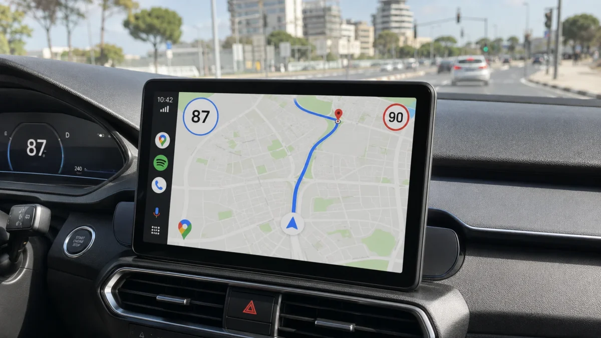 Google Maps מוסיפה מד מהירות ל-Android Auto